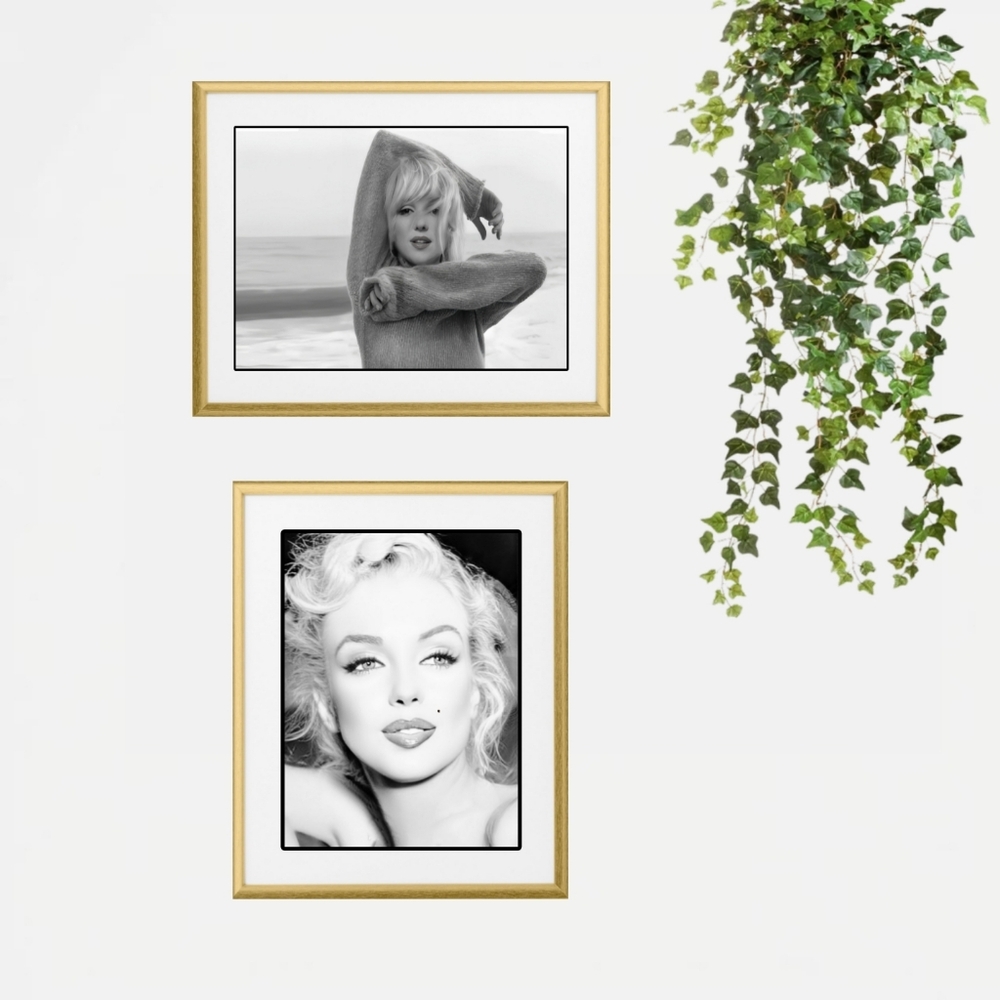 Framed Art Print Marilyn Monroe Custom Framed 11x14 SET GOLD OR BLACK MATTED